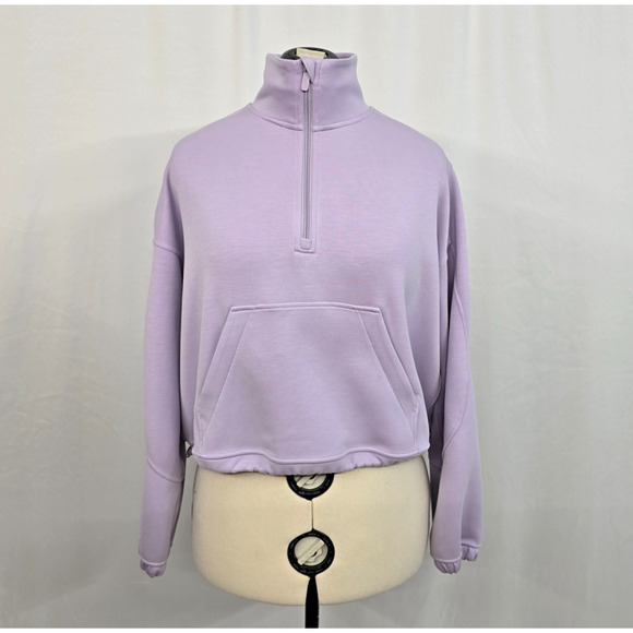 Lululemon Tops - Lululemon Cropped Half Zip Women's 14 Lavender Purple